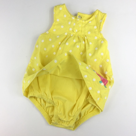 EUC Carter’s Yellow Onesie Turtle Appliqué Dress - Picture 3 of 7